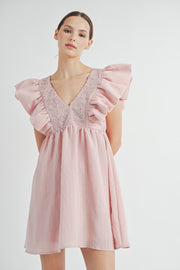 Rose Babydoll Mini Dress | ABND0808