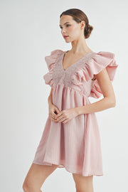 Rose Babydoll Mini Dress | ABND0808