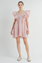 Rose Babydoll Mini Dress | ABND0808