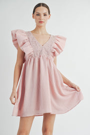 Rose Babydoll Mini Dress | ABND0808