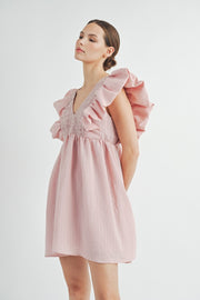 Rose Babydoll Mini Dress | ABND0808