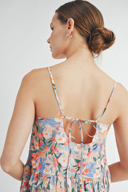 Strappy Ruffle Cotton Mini Dress | ABED7518