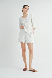 Sweater Hoodie Top & Shorts | ABES7500