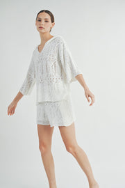 Sweater Hoodie Top & Shorts | ABES7500