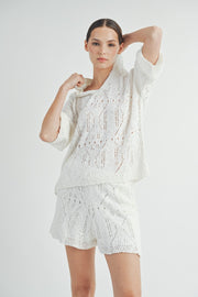 Sweater Hoodie Top & Shorts | ABES7500