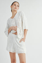 Sweater Hoodie Top & Shorts | ABES7500