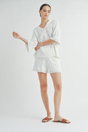 Sweater Hoodie Top & Shorts | ABES7500