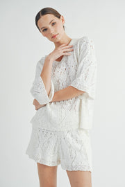 Sweater Hoodie Top & Shorts | ABES7500