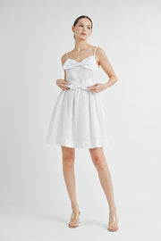 Double-Bow Pleated Mini Dress | ABED7520