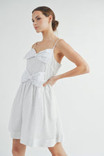 Load image into Gallery viewer, Double-Bow Pleated Mini Dress | ABED7520
