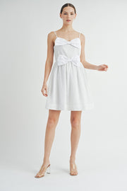 Double-Bow Pleated Mini Dress | ABED7520