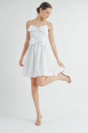 Double-Bow Pleated Mini Dress | ABED7520