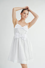Load image into Gallery viewer, Double-Bow Pleated Mini Dress | ABED7520
