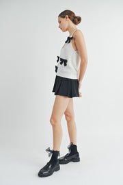 Bow Detail Sleeveless Knit Top | ABES7501