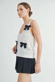 Bow Detail Sleeveless Knit Top | ABES7501