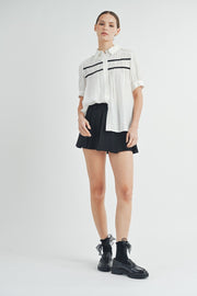 Short-Sleeve Shirred Top | ABET7510