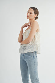 Floral Mesh Cami Top | ABET7511