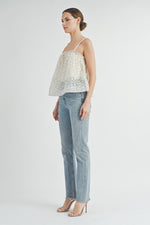 Load image into Gallery viewer, Floral Mesh Cami Top | ABET7511
