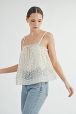 Load image into Gallery viewer, Floral Mesh Cami Top | ABET7511
