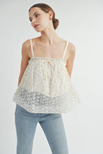 Load image into Gallery viewer, Floral Mesh Cami Top | ABET7511
