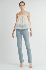 Load image into Gallery viewer, Floral Mesh Cami Top | ABET7511
