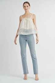 Floral Mesh Cami Top | ABET7511