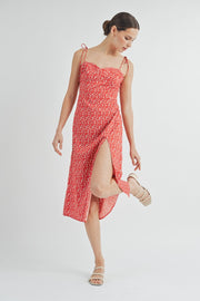 Spaghetti Strap Midi Dress / S#ABHD0133