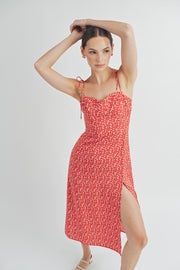 Spaghetti Strap Midi Dress / S#ABHD0133