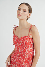 Spaghetti Strap Midi Dress / S#ABHD0133