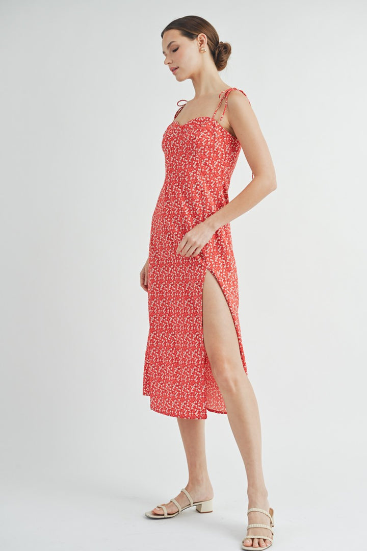 Spaghetti Strap Midi Dress / S#ABHD0133