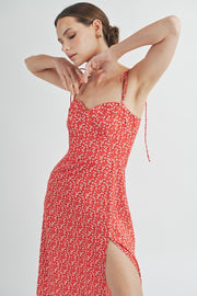 Spaghetti Strap Midi Dress / S#ABHD0133