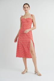 Spaghetti Strap Midi Dress / S#ABHD0133