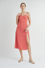 Spaghetti Strap Midi Dress / S#ABHD0133