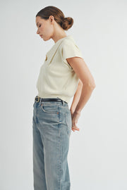 Oversize Knit Polo Top | ABST7550