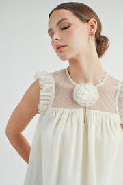 Sheer Tulle Blouse | ABET7513