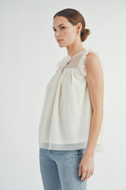 Sheer Tulle Blouse | ABET7513