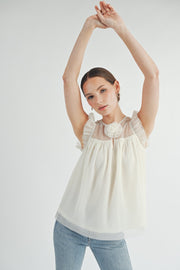 Sheer Tulle Blouse | ABET7513