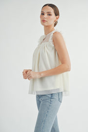Sheer Tulle Blouse | ABET7513