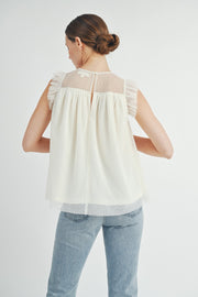 Sheer Tulle Blouse | ABET7513