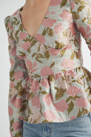 Floral Peplum Top | ABET7521 | INSTOCK