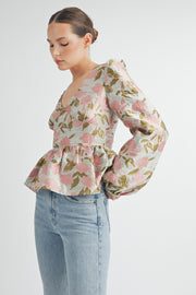 Floral Peplum Top | ABET7521 | INSTOCK