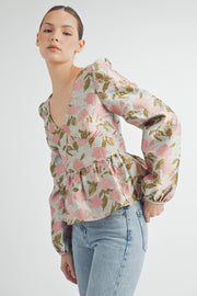 Floral Peplum Top | ABET7521 | INSTOCK
