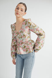 Floral Peplum Top | ABET7521 | INSTOCK