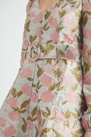 JACQUARD V-NECK DRESS | ABED7534 | INSTOCK