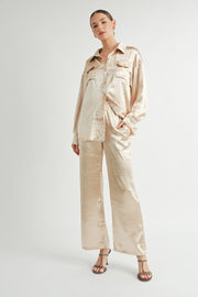 Metallic Flared Pants I ABJB7573