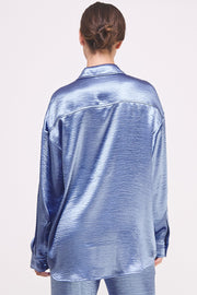 Button Down Metallic Shirt I ABJT7572 Champagne