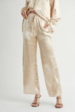 Load image into Gallery viewer, Metallic Flared Pants I ABJB7573
