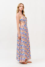 Load image into Gallery viewer, Floral Halter Neck Maxi Dress / S#ABMD0624
