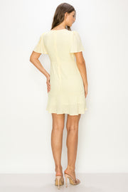 Plaid Shirring Mini Dress / S#ABDD0111