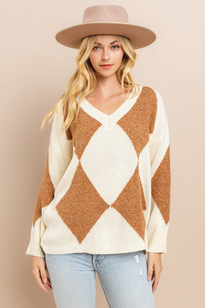 Color-BROWN/IVORY